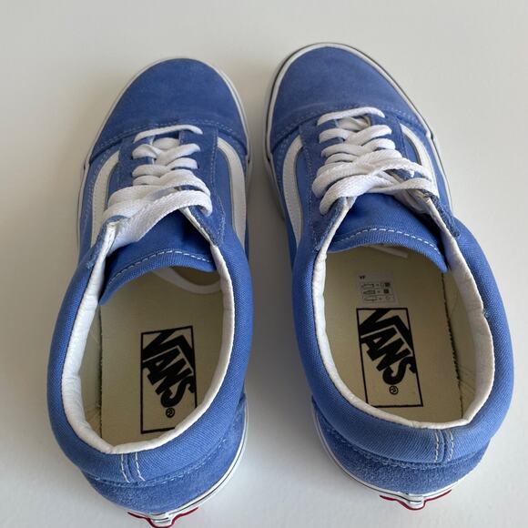 Vans Old Skool Sneakers Womens Size 7.5 Blue Suede Canvas Casual Streetwear Y2k - Picture 4 of 9